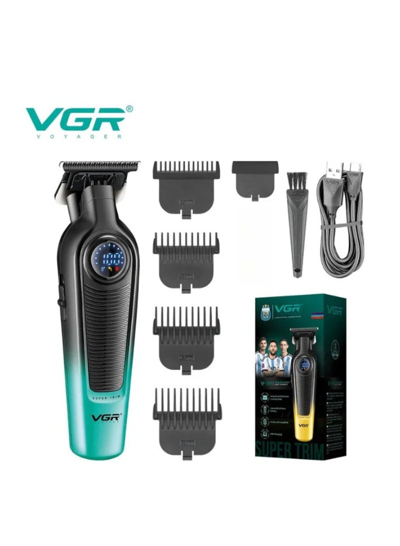 في جي آر VGR T-shaped Hair Clipper – V-996 with LED Display and 4 Attachments - Image 4