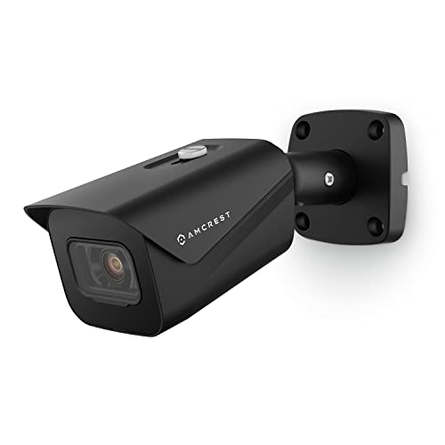 Amcrest UltraHD 4K 8MP Outdoor Bullet Security IP POE Camera 98ft NightVision 28mm Lens IP67 Weatherproof 256GB MicroSD Recording Black IP8M2496EBV2 - Image 1