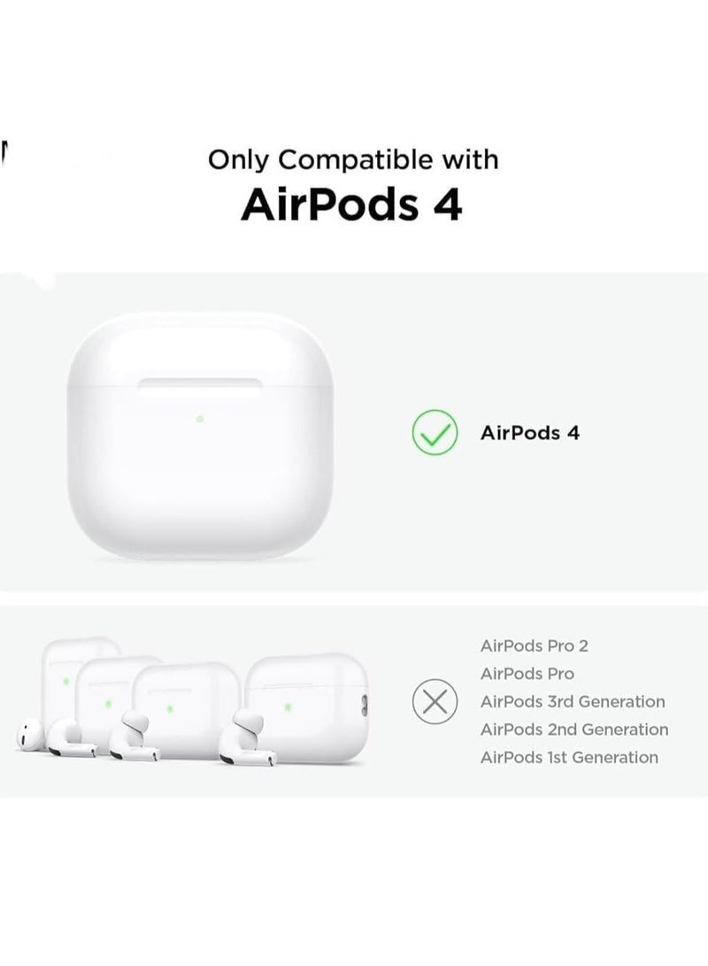 AirPods 4 Case with Phone Stand, Secure Lock Design Silicone Protection with Leather Texture for Airpod 4 (Black Purple)  - Image 2