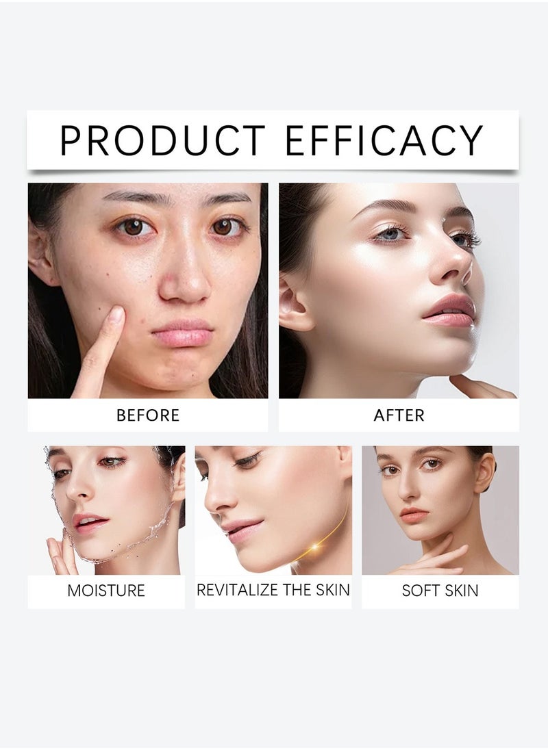 Hyaluronic Acid Moisturizing Serum, Oil-Free Hydrating Formula with Aloe Vera, Mugwort, and Licorice for Deep Moisture