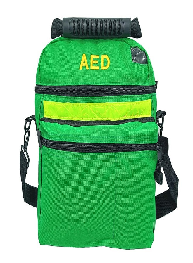 Jipemtra First Aid Bag AED Medical 1st Aid Empty Rescue Defibrillator First Responder Bags for Emergency Critical Healthcare Protection (Bag Only) (Green) - Image 2