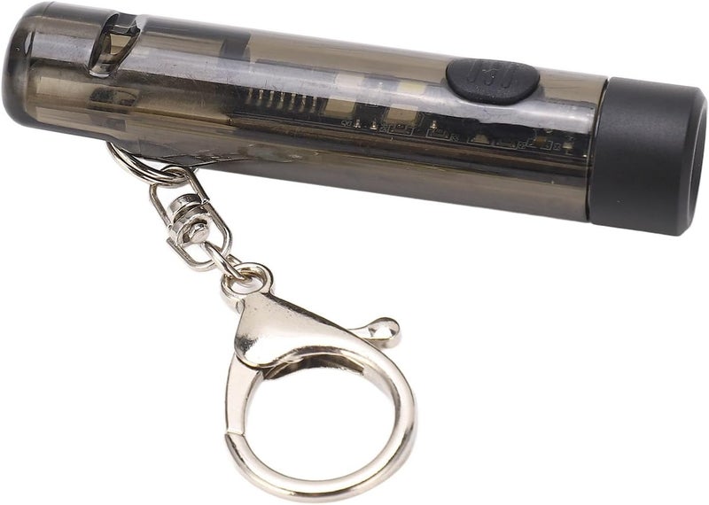 klarako Miniature Keychain LED Flashlight, USB C Rechargeable Keychain Flashlights with Whistle, Mini Flashlight Emergency Outdoor Torch for Camping Outdoors Emergency - Image 1