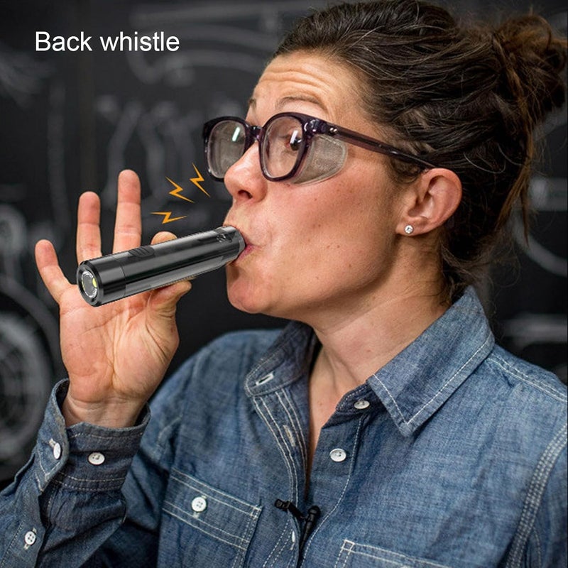 klarako Miniature Keychain LED Flashlight, USB C Rechargeable Keychain Flashlights with Whistle, Mini Flashlight Emergency Outdoor Torch for Camping Outdoors Emergency - Image 4