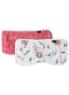 Bebe au Lait Oh So Soft Muslin Baby Burp Cloth Set - Mermaids And Bubbles , 8.5X17 Inch (Pack Of 1)  - Image 1