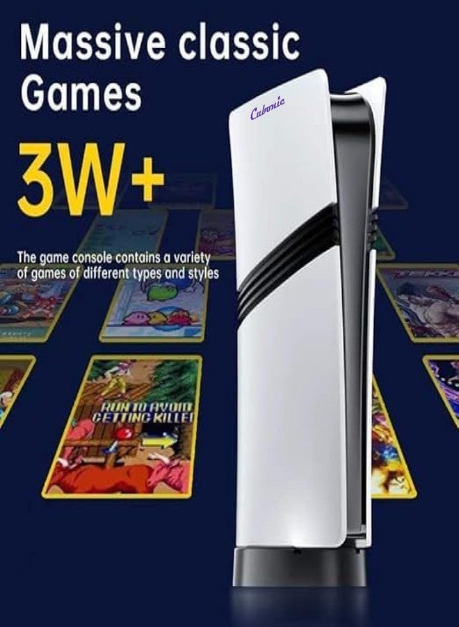 جهاز Cubonic Neva GS5 Pro، جنة اللاعبين، عصا ألعاب كلاسيكية مع أكثر من 30000 لعبة، وأكثر من 50 محاكيًا، وسعة تخزين قابلة للتوسيع، ودعم دقة 4K فائقة الوضوح، ووحدتي تحكم لاسلكيتين، ومنفذ HDMI للتوصيل والتشغيل - Image 4