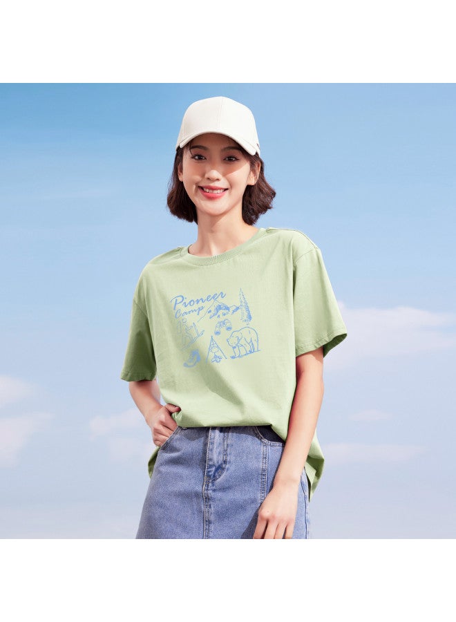 Fun Print Comfortable Cotton T-shirt outdoor Fashion Short Sleeve Tee 2025 Summer Trendy Round Neck Top - Image 5