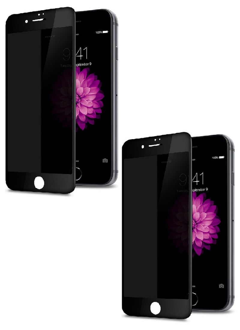 we3 2 Pieces Tempered Glass Screen Protector Anti-Spy Privacy Designed For iPhone 6 Plus Full Glue Edge to Edge Full Screen Coverage And Bubble Free - Image 1
