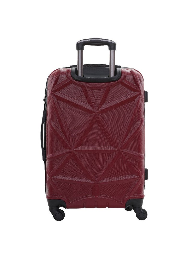 PARAJOHN Matrix Large 28-Inch ABS Material Lightweight Hardshell Luggage Trolley | carrying 30kg Durable Hardsided Spinner Trolley Suitcase burgundy - Image 2