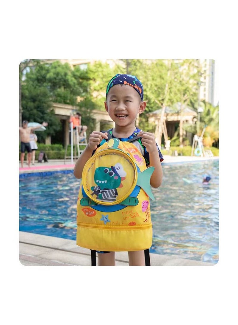 Generic 1-Piece Dry Wet Separation Fitness Bag,Waterproof Beach Swimming Bag Storage Backpack,Sports Equipment Swimming Bag,School Dry and Wet Separated Backpack with Storage Layer for Special Items and Glass  - Image 1