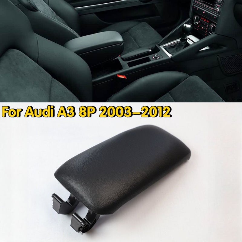 Center Console Lid Armrest Cover Black for Audi A3 8P 2003 2012 - Image 3