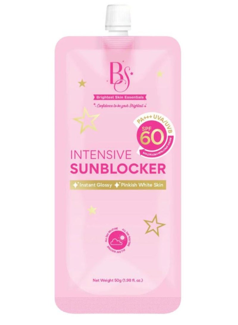 بي إس واقي شمس مكثف من بي إس بعامل حماية 60 PA+++ UVA/UVB (لمعان فوري، بشرة بيضاء وردية) 30 جرام