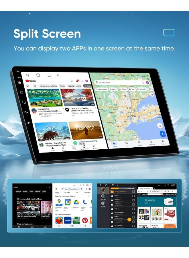 Vierex Fit For Hyundai Santa Fe 2006-2012 Android Car Stereo Screen with Apple CarPlay Android Auto Wireless WiFi DSP Radio Bluetooth HD Camera Included and Fast Interface 4 32GB Santa Fe Screen - Image 3