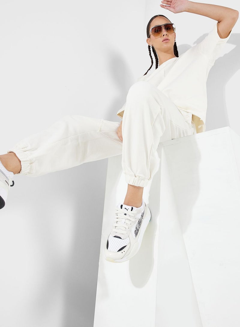 TRIBE OF 6 Claudia Raw Edge Seamed Joggers - Image 1