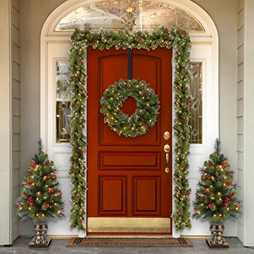 HEYHOUSE Wreath Hanger,Christmas Decorations Adjustable Wreath Hanger for Front Door Decor from 14.9-25",Over The Door Hooks Organizer 20 lbs Larger Doors Wreaths Hanger Halloween Xmas Decorations Hook - Image 2