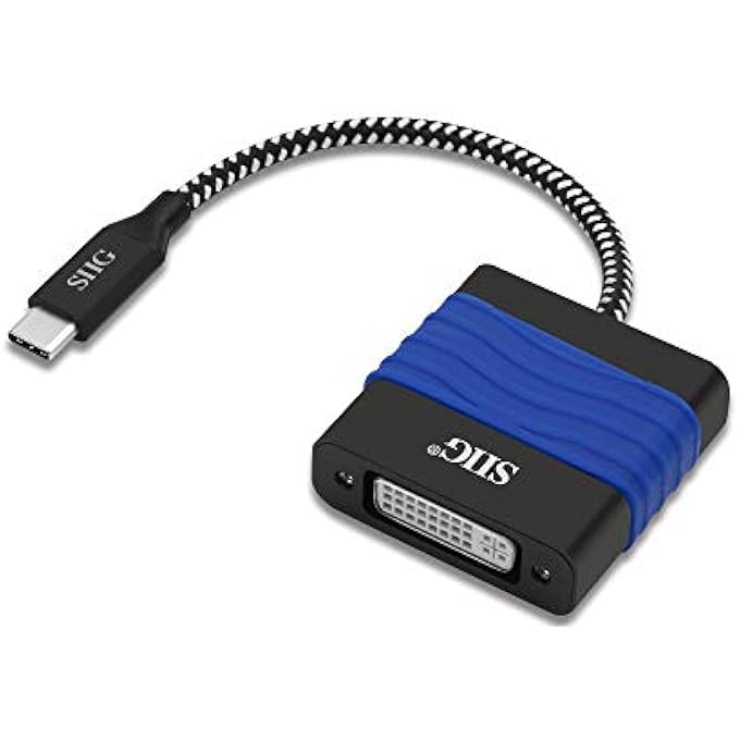 SIIG USB TYPE C TO DVI ADAPTER - THUNDERBOLT 3 DISPLAYPORT ALTERNATE MODE COMPATIBLE FOR MACBOOK PRO, GOOGLE CHROMEBOOK PIXEL, AND MORE - Image 1