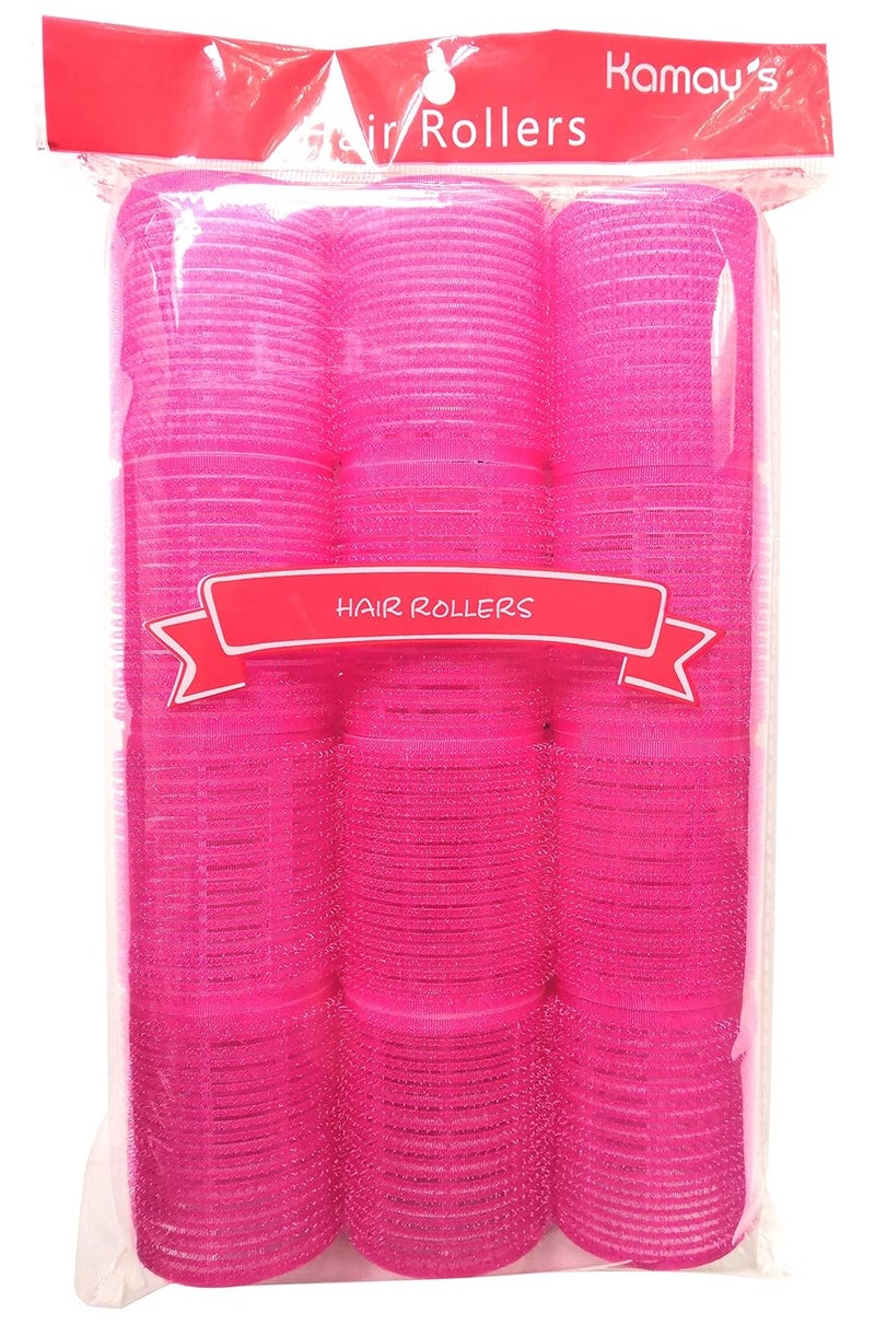 Jumbo Hair Rollers Curlers Multicolor Self Grip Cling Nylon Plastic Sticky Curling Tools Pro Salon Hairdressing Curlers Or DIY Curly Hairstyle Color Random41mm 112 Large Size 12PCS
