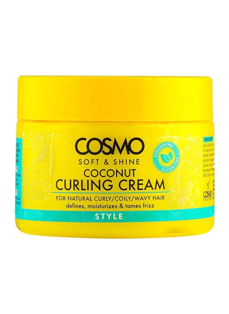 COSMO Soft And Shine Coconut Curling Cream For Natural Curly And Coily And wavy Hair 325g + Soft And Shine Moisturizing Detangling Spray For Curly Coily And Wavy Hair 250 Ml  - Image 3
