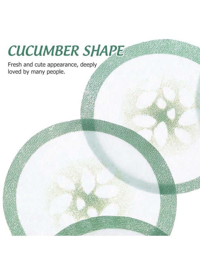 Leorx 100pcs Under Eye Pads Disposable Cucumber Print Non-Woven Eye Patches Eyelash Pad DIY Eye Care Tool for Home Travel and Salon - Image 4