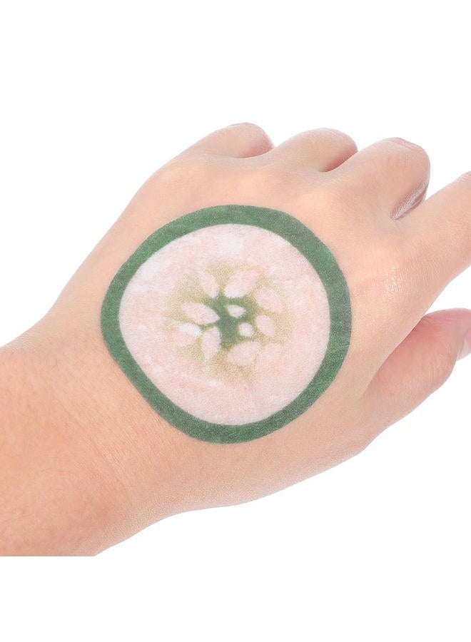 Leorx 100pcs Under Eye Pads Disposable Cucumber Print Non-Woven Eye Patches Eyelash Pad DIY Eye Care Tool for Home Travel and Salon - Image 2