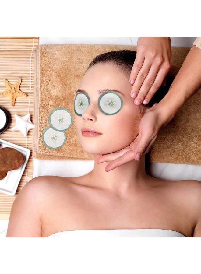 Leorx 100pcs Under Eye Pads Disposable Cucumber Print Non-Woven Eye Patches Eyelash Pad DIY Eye Care Tool for Home Travel and Salon - Image 5