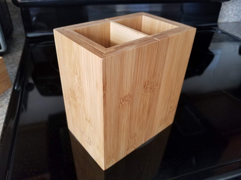 SplashSoup Bamboo Expandable Cooking Utensil Kitchen Tool Holder | Natural Spatula Spoon Caddy | Counter Stove Top Organizer - Image 5