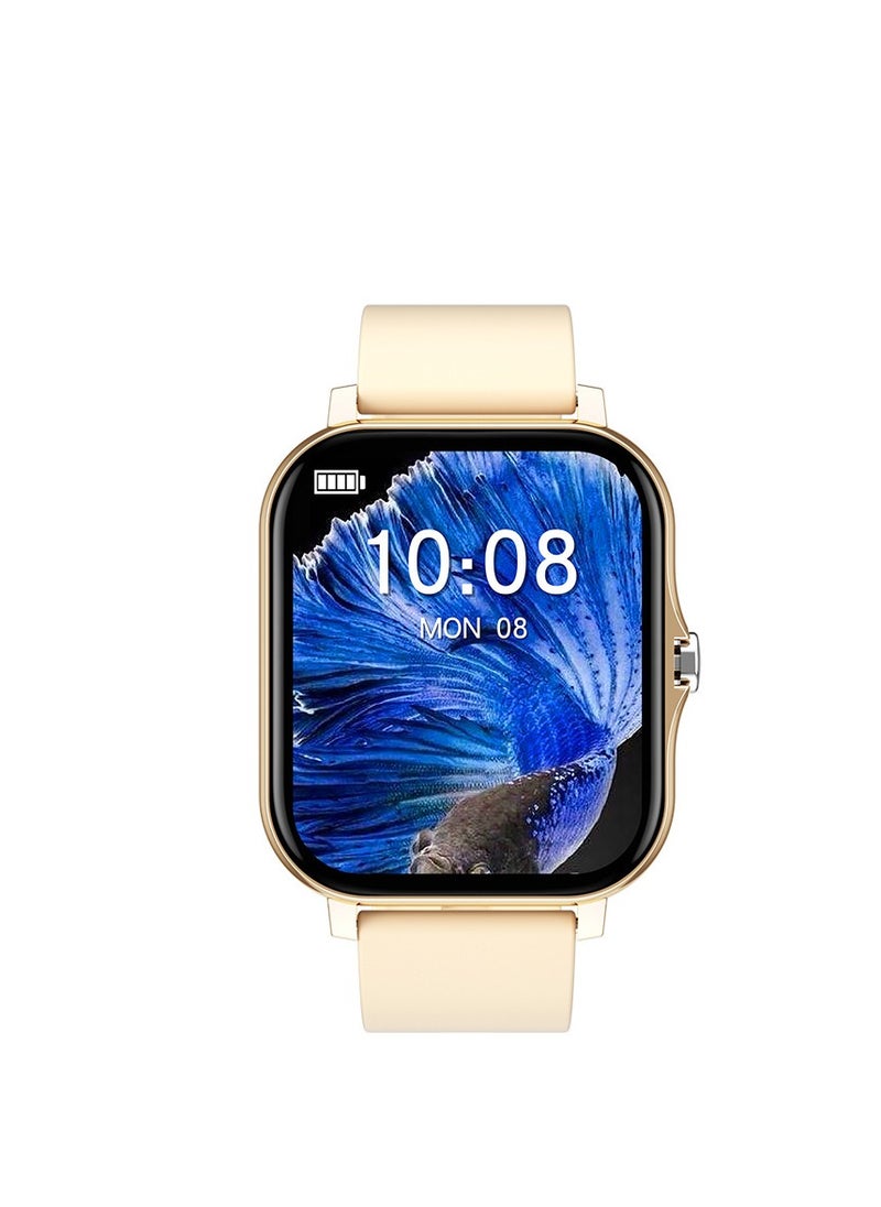 M MIAOYAN - M MIAOYAN Touch Screen Smart Watch Sports Waterproof Multifunction Heart Rate Detection Dynamic Bluetooth Call Watch Gold - Image 1