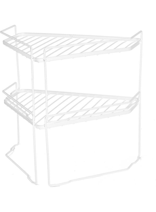 NIBEMINENT Corner Spice Rack White 31x25x16cm