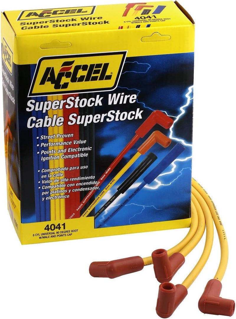 ACCEL SuperStock Spark Plug Wire Set - 8mm Yellow - Image 1