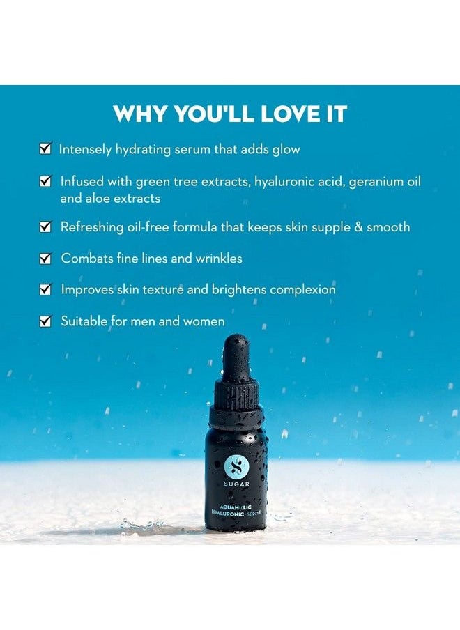SUGAR Cosmetics Aquaholic Hyaluronic Serum Hydrating Serum Infused With Hydraulic Acid For Firmer Smoother And Plumper Looking Skin  - Image 4