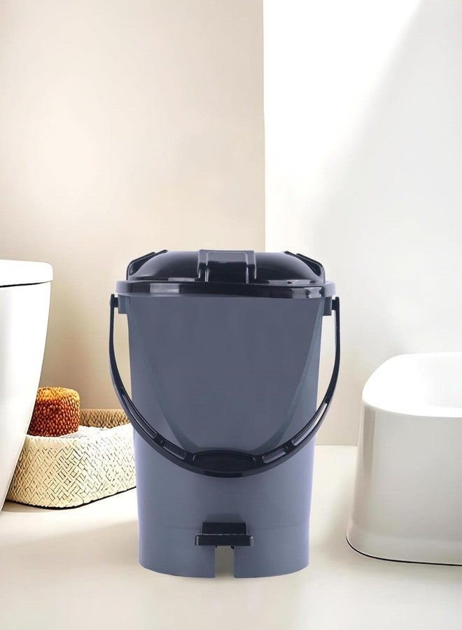 NEXTPRO Plastic Step on Pedal Dustbin With Handle | Solid Color & Durable Plastic Material | Size 24 x 24 x 23 | Capicity 7 Litre (Grey). - Image 5