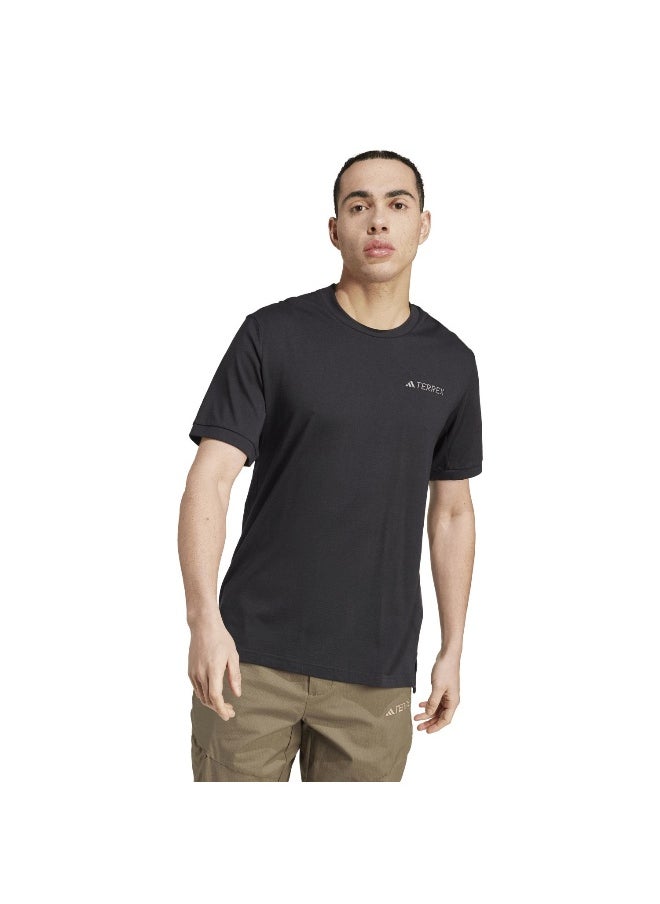 Adidas Adidas Xpl Logo Tee Black Hiking T-Shirts For Men Xs  - Image 3