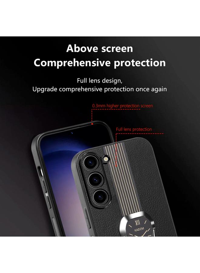 S-TOP Case For Samsung Galaxy S23+ 5G Magnetic Litchi Leather Back Phone Case with Holder - Image 5