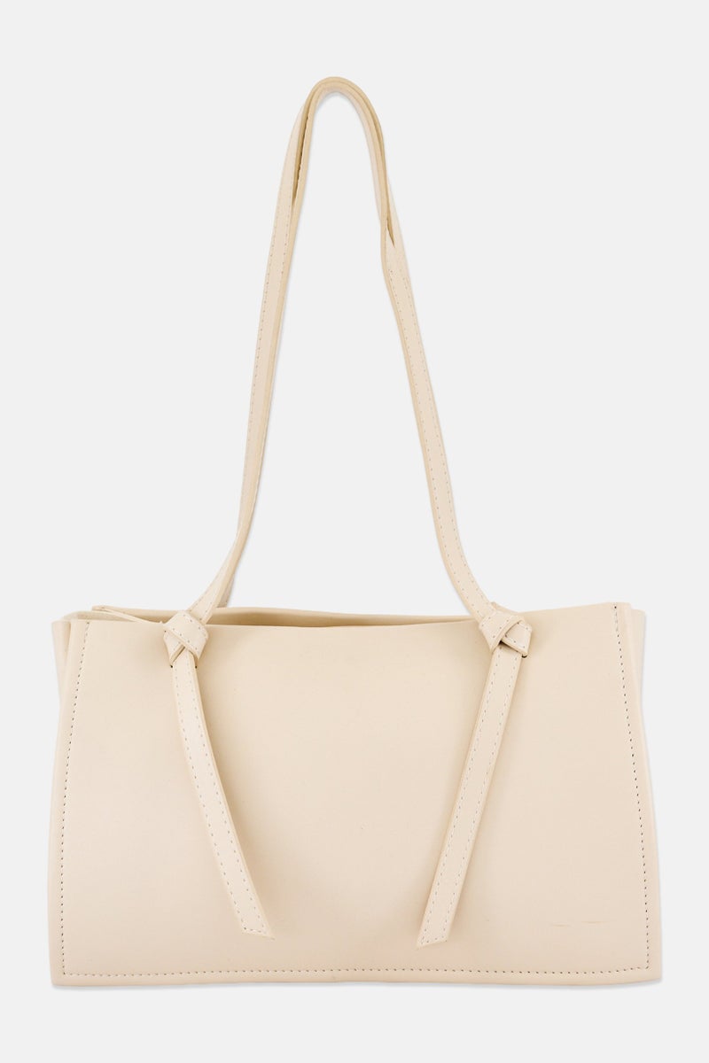 VINCE CAMUTO حقيبة كتف بشعار العلامة التجارية للنساء، كريمي - Image 2