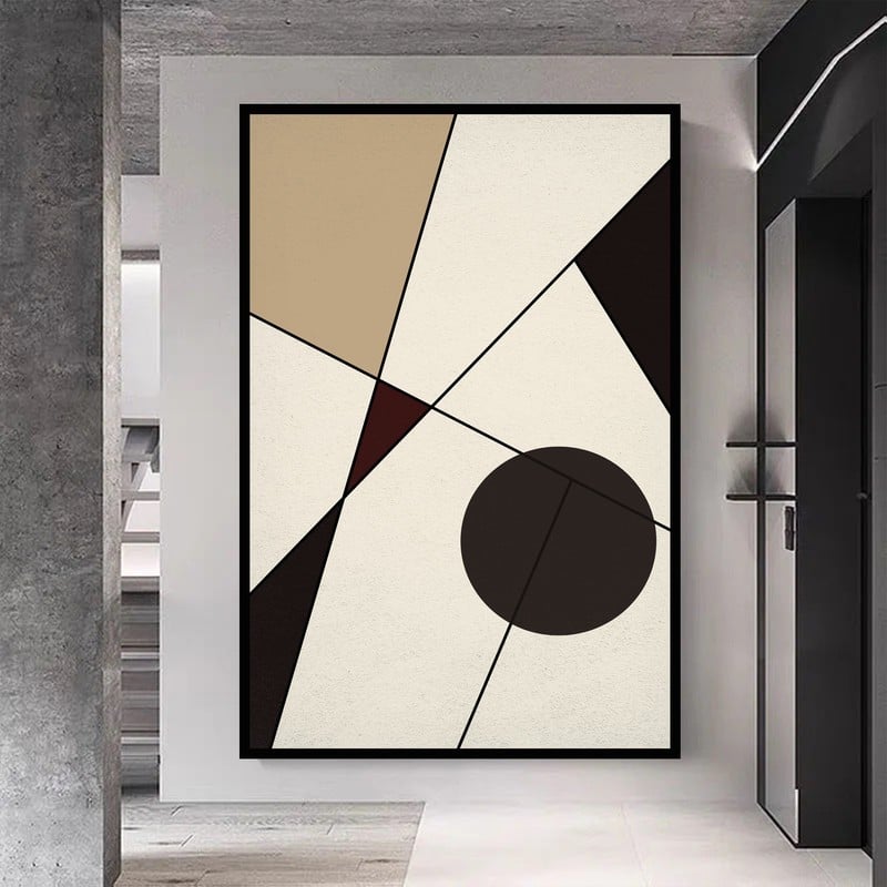 ماركتنا لوحة قماشية بتصميم الفن البوهيمي مع برواز مجوف مقاس (40×60) قطعة واحدة - Image 1