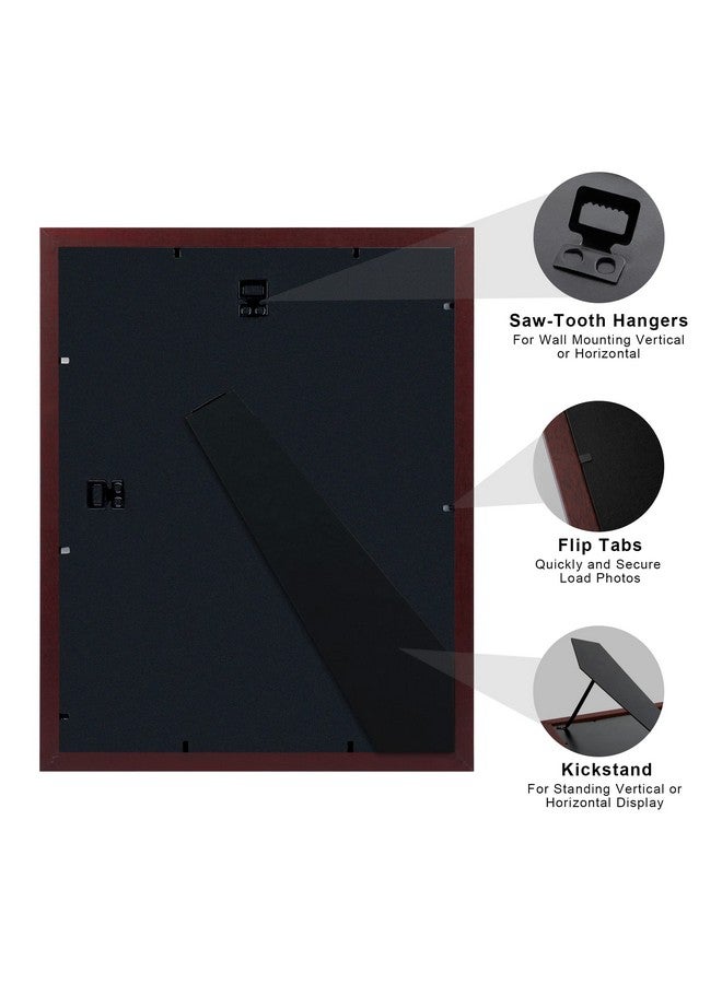 upsimples 11x14 Diploma Frame Certificate Degree Document Frame with High Definition Glass, 8.5 x 11 with mat for Wall and Tabletop, Mahogany Double Mat, 3 Pack - Image 5