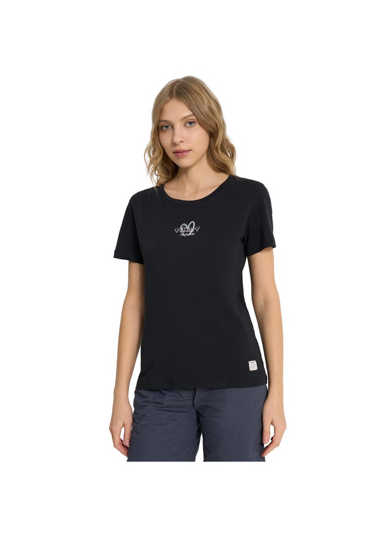 Termit Termit Graphic Black T-Shirt for Women – Slim Fit, Soft Cotton, Breathable Fabric, Stylish Streetwear, Comfortable & Versatile for Everyday Wear  - Image 2