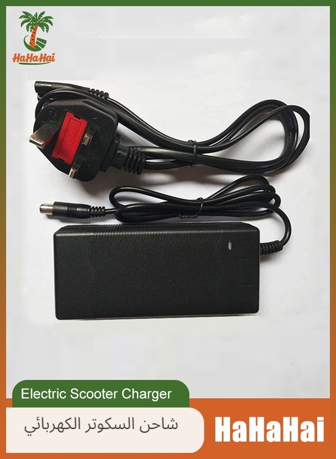 HaHaHai Electric Scooter Charger Adapter 42V 2A for Xiaomi Mijia M365, ES1, ES2, ES4 - Black - DC Connector (RCA) - Minimalist Style - Charging Indicator - Image 1
