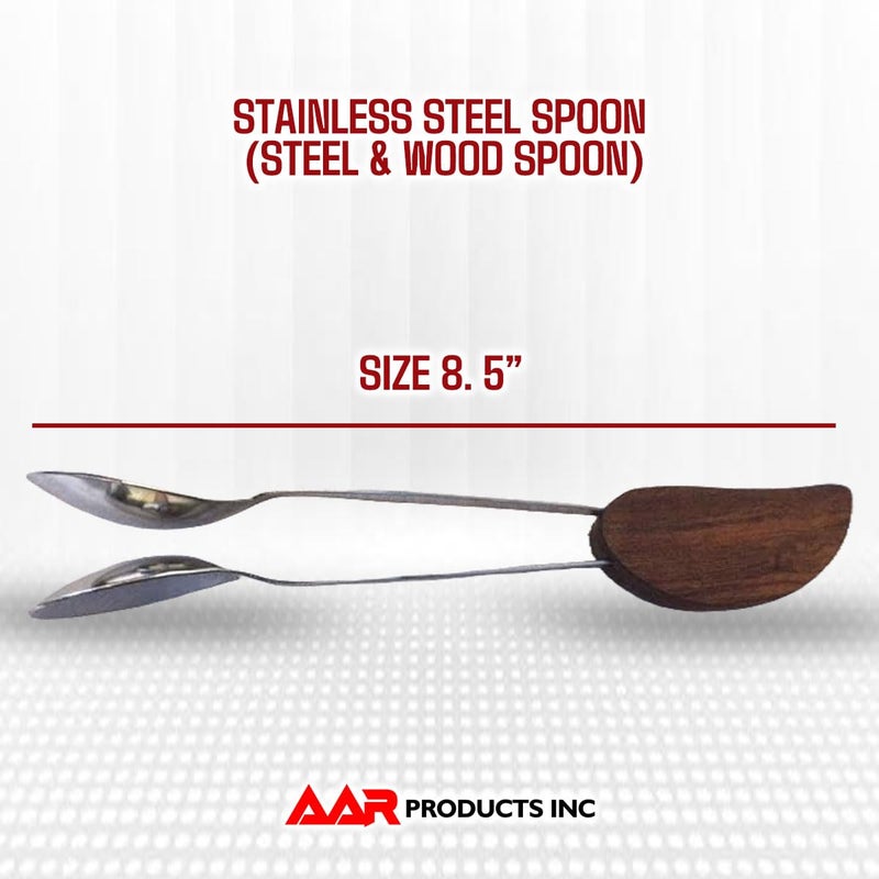 AAR Traditional Irish Percussion Session folk Rosewood Metal Stainless Steel Spoons (Steel&Wood) - Image 4