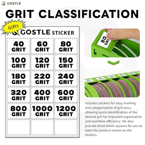 gostle 5 Inch Professional Sanding Discs Tool Storage Boxes Set - Efficient Organization, Offset Snap-On Connection, Grit Classification, Space-Saving Design, Versatile Application - 8 boxes - Image 5