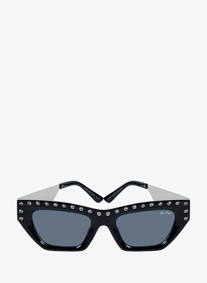 Woggles Red Pappy Vivara Black Cateye Sunglasses