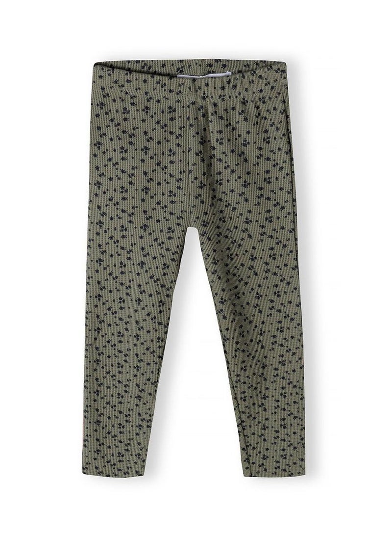 MINOTI Teen Girls Waffle Leggings with All Over Print - Image 1