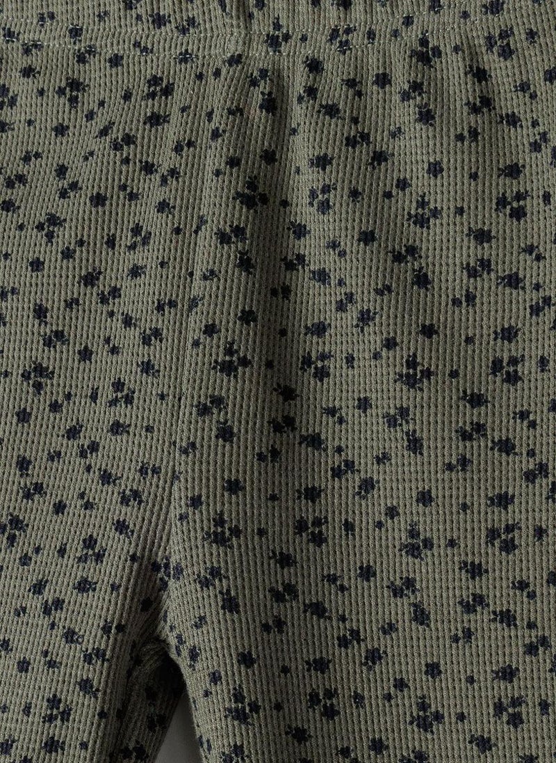 MINOTI Teen Girls Waffle Leggings with All Over Print - Image 2