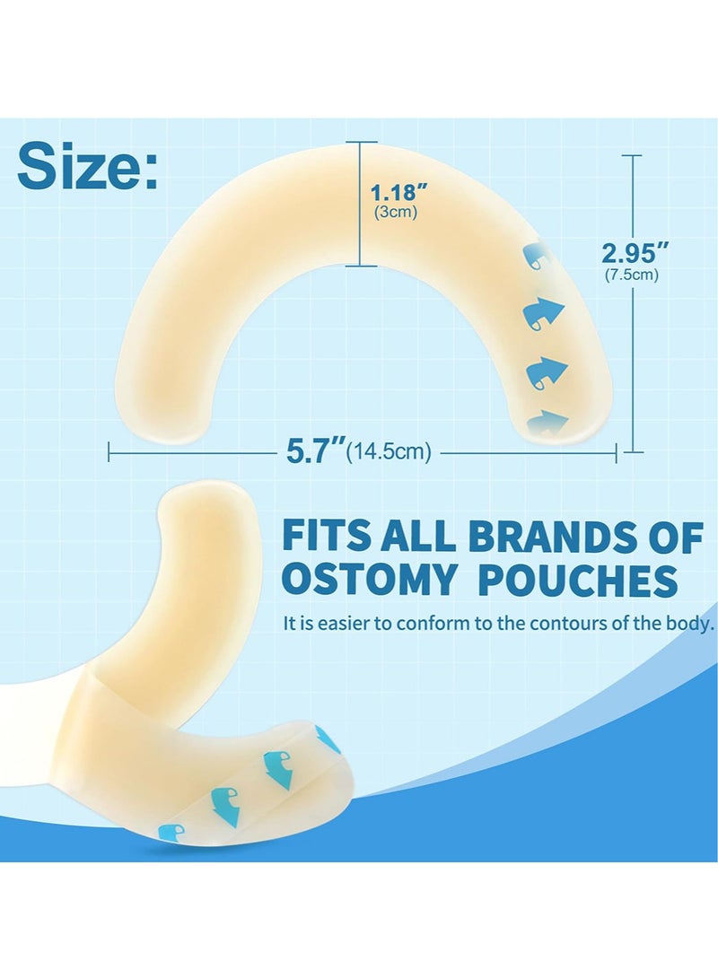 10 قطع من شرائط حاجز فغر القولون، شرائط حاجز مرنة وشريط لاصق لأكياس فغر القولون - Image 3