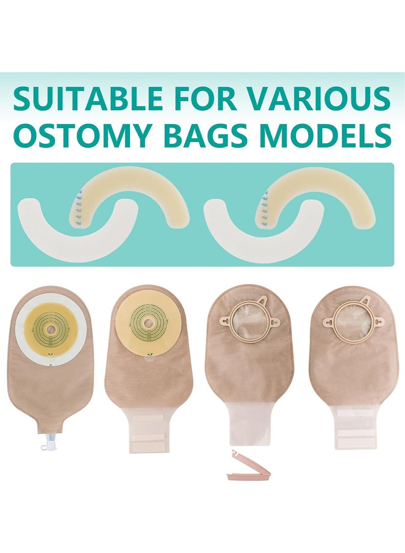 10 قطع من شرائط حاجز فغر القولون، شرائط حاجز مرنة وشريط لاصق لأكياس فغر القولون - Image 2