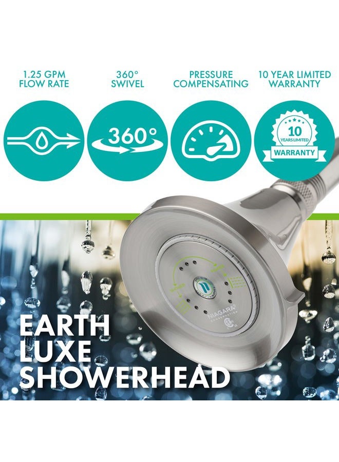 Niagara Conservation N3912BN Earth Luxe High Efficiency Showerhead, Brushed Nickel - Image 2
