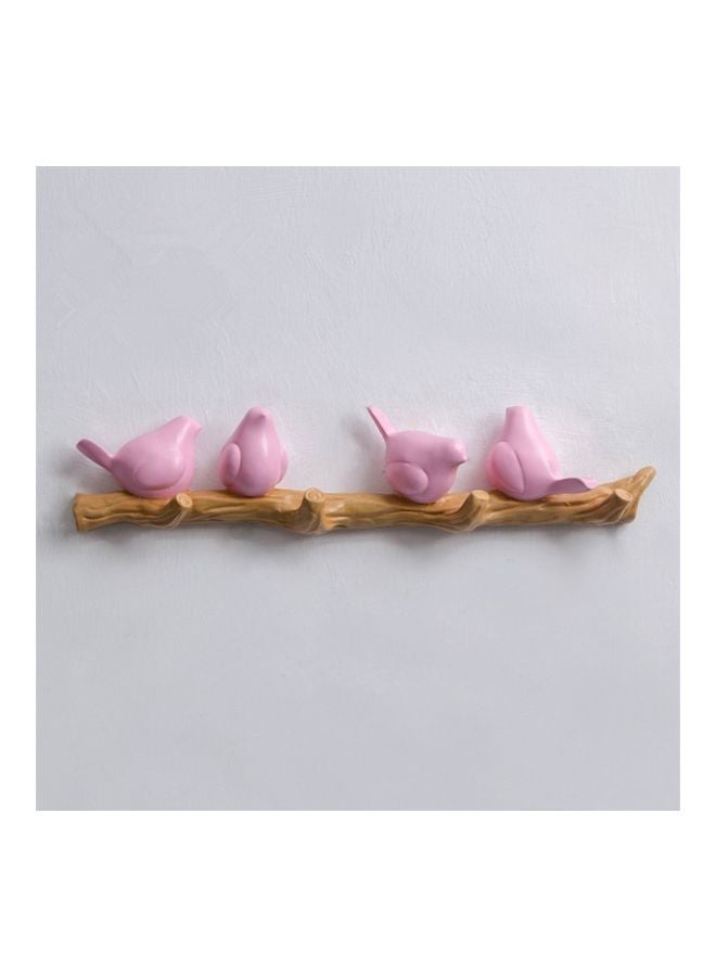 NIBEMINENT Qiangtie Birds Designed Hook Pink/Brown 21x6.5x11.5cm 