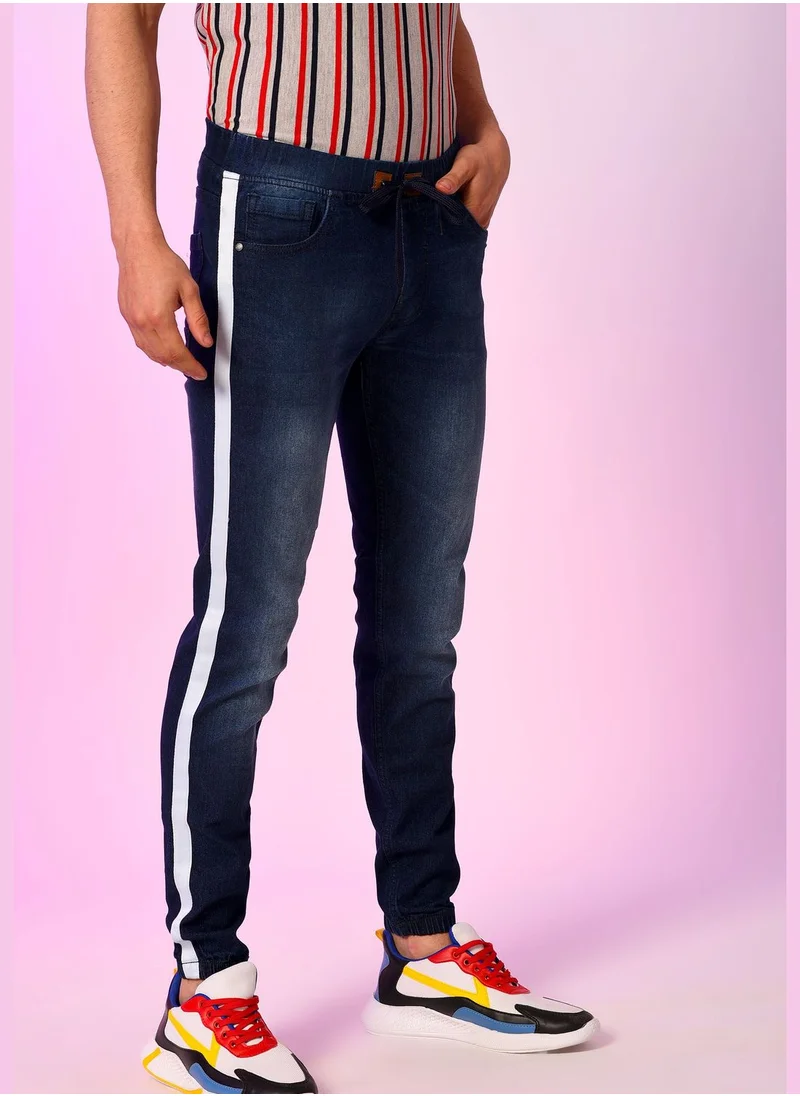 Campus Sutra Jeans with Side Stripes