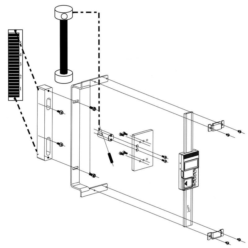 iGaging Digital Readout (DRO) and Quill Kit Mounting Bracket for Bridgeport Type Mills 6" Travel Inch/mm/Fractions - Image 4