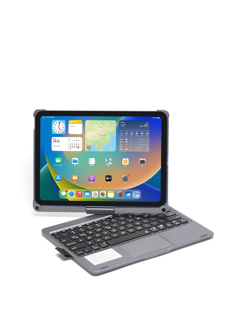 GULFLINK 450mAh Wireless Keyboard Case with TouchPad for ipad 10.9 inch 2022 Grey  - Image 1