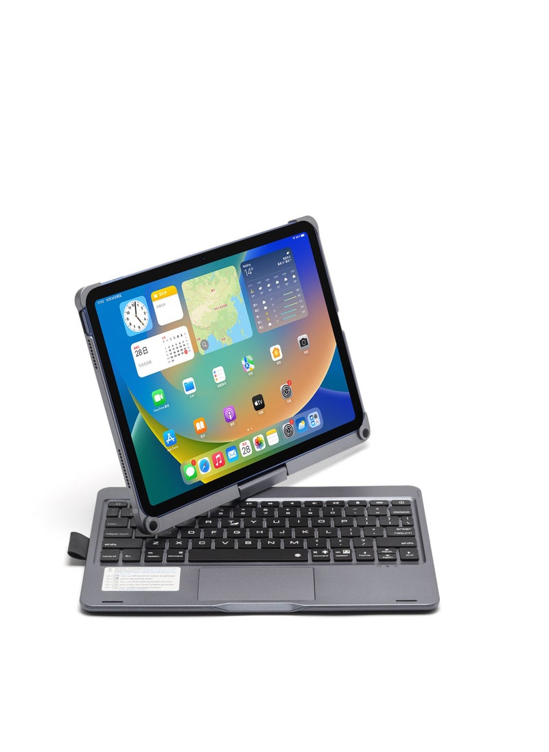 GULFLINK 450mAh Wireless Keyboard Case with TouchPad for ipad 10.9 inch 2022 Grey  - Image 5